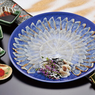 「食楽庵ふる川」ふく刺三種盛り